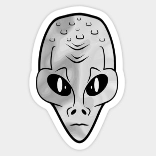 GREY Alien Head Sticker